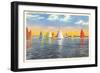 Colorful Sailboats, Canada-null-Framed Art Print