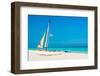 Colorful Sailing Boats for Rent on a Sunny Day at Varadero Beach in Cuba-Kamira-Framed Photographic Print