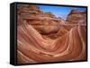 Colorful Sandstone Swirls in the Wave Formation, Paria Canyon, Utah, Usa-Dennis Flaherty-Framed Stretched Canvas