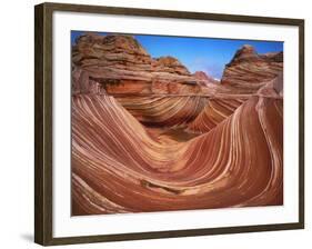Colorful Sandstone Swirls in the Wave Formation, Paria Canyon, Utah, Usa-Dennis Flaherty-Framed Photographic Print