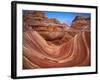 Colorful Sandstone Swirls in the Wave Formation, Paria Canyon, Utah, Usa-Dennis Flaherty-Framed Photographic Print