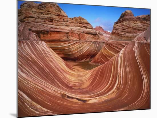 Colorful Sandstone Swirls in the Wave Formation, Paria Canyon, Utah, Usa-Dennis Flaherty-Mounted Photographic Print