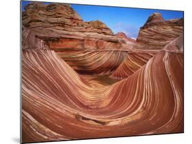 Colorful Sandstone Swirls in the Wave Formation, Paria Canyon, Utah, Usa-Dennis Flaherty-Mounted Photographic Print