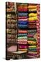 Colorful Sari Shop in Old Delhi Market, Delhi, India-Kymri Wilt-Stretched Canvas