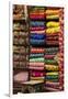 Colorful Sari Shop in Old Delhi Market, Delhi, India-Kymri Wilt-Framed Premium Photographic Print