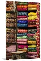 Colorful Sari Shop in Old Delhi Market, Delhi, India-Kymri Wilt-Mounted Premium Photographic Print
