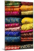 Colorful Sari Shop in Old Delhi Market, Delhi, India-Kymri Wilt-Mounted Photographic Print