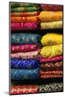 Colorful Sari Shop in Old Delhi Market, Delhi, India-Kymri Wilt-Mounted Photographic Print