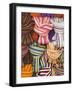 Colorful Scarfs for Sale at Market, Pisa, Italy-Dennis Flaherty-Framed Photographic Print