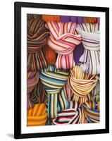 Colorful Scarfs for Sale at Market, Pisa, Italy-Dennis Flaherty-Framed Photographic Print