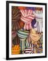 Colorful Scarfs for Sale at Market, Pisa, Italy-Dennis Flaherty-Framed Photographic Print