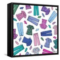 Colorful Scrubs-Elizabeth Caldwell-Framed Stretched Canvas