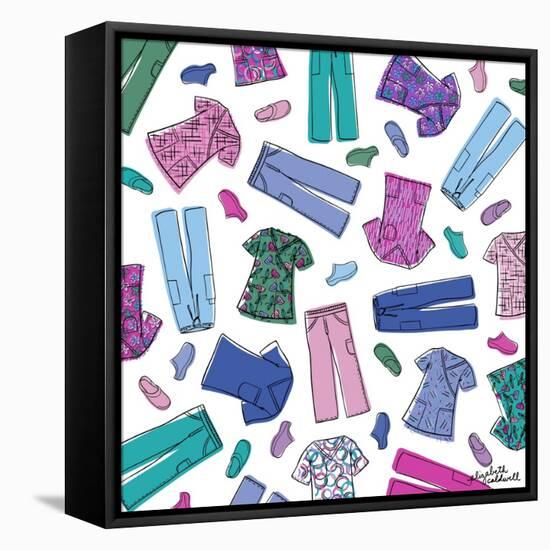 Colorful Scrubs-Elizabeth Caldwell-Framed Stretched Canvas