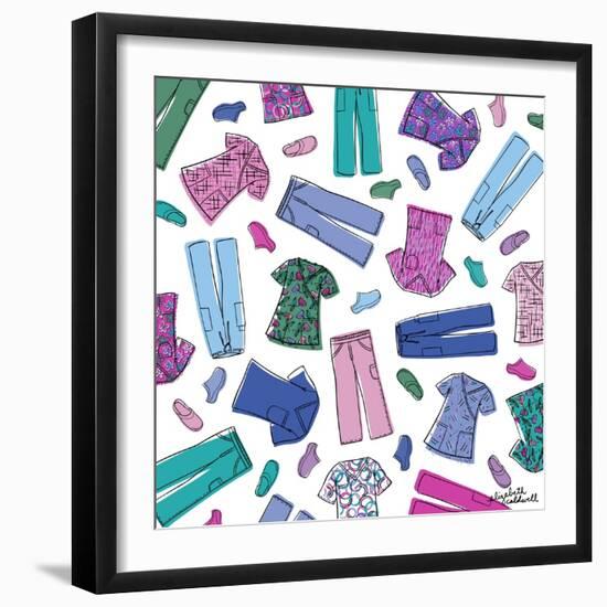 Colorful Scrubs-Elizabeth Caldwell-Framed Giclee Print