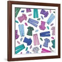 Colorful Scrubs-Elizabeth Caldwell-Framed Giclee Print