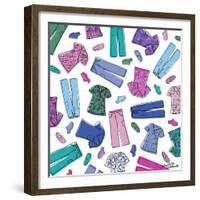 Colorful Scrubs-Elizabeth Caldwell-Framed Giclee Print