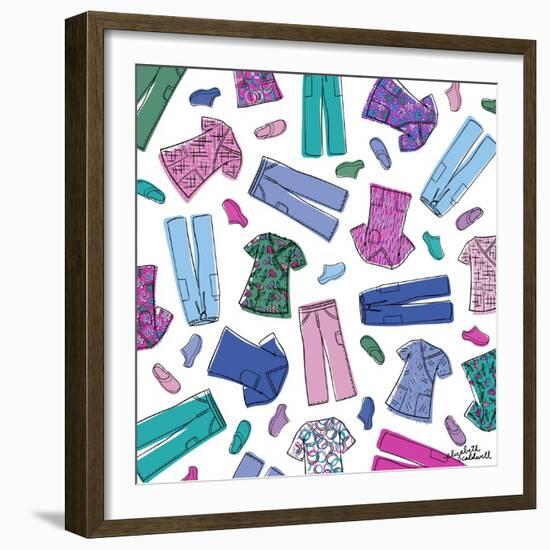 Colorful Scrubs-Elizabeth Caldwell-Framed Giclee Print