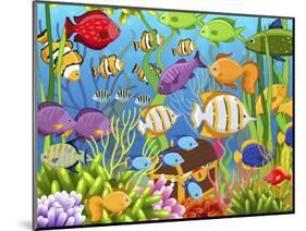 Colorful Sea Life-Jean Plout-Mounted Giclee Print