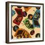 Colorful Seamless Pattern of Gramophones-Annykos-Framed Art Print