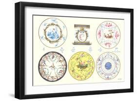 Colorful Sevres Plates-null-Framed Art Print