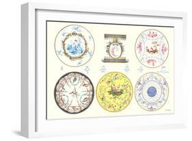 Colorful Sevres Plates-null-Framed Art Print