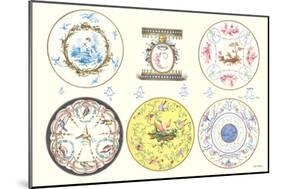 Colorful Sevres Plates-null-Mounted Art Print