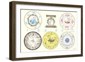 Colorful Sevres Plates-null-Framed Premium Giclee Print