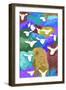 Colorful Sheep Cocktail Seaside-Ania Zwara-Framed Giclee Print