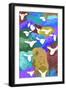 Colorful Sheep Cocktail Seaside-Ania Zwara-Framed Giclee Print