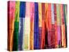 Colorful Silk Scarves at Edfu Market, Egypt-Michele Molinari-Stretched Canvas