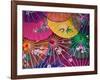 Colorful Silk Umbrellas, China-Keren Su-Framed Photographic Print