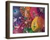 Colorful Silk Umbrellas, China-Keren Su-Framed Photographic Print