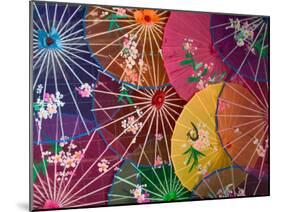 Colorful Silk Umbrellas, China-Keren Su-Mounted Photographic Print