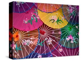 Colorful Silk Umbrellas, China-Keren Su-Stretched Canvas