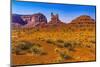 Colorful Sitting Hen Butte rock formation, Monument Valley, Utah.-William Perry-Mounted Photographic Print