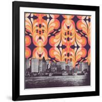 Colorful Skies above New York-Florent Bodart-Framed Giclee Print