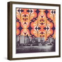 Colorful Skies above New York-Florent Bodart-Framed Giclee Print