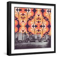 Colorful Skies above New York-Florent Bodart-Framed Giclee Print