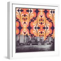 Colorful Skies above New York-Florent Bodart-Framed Giclee Print