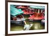 Colorful Small Boats Of Prague-George Oze-Framed Photographic Print
