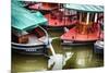 Colorful Small Boats Of Prague-George Oze-Mounted Photographic Print