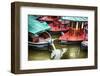 Colorful Small Boats Of Prague-George Oze-Framed Photographic Print