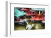 Colorful Small Boats Of Prague-George Oze-Framed Photographic Print