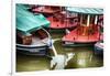 Colorful Small Boats Of Prague-George Oze-Framed Photographic Print