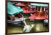 Colorful Small Boats Of Prague-George Oze-Framed Photographic Print