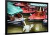 Colorful Small Boats Of Prague-George Oze-Framed Photographic Print