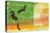 Colorful soccer action-null-Stretched Canvas