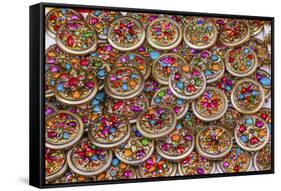 Colorful Souvenir Jewelry, Guanajuato, Mexico-William Perry-Framed Stretched Canvas