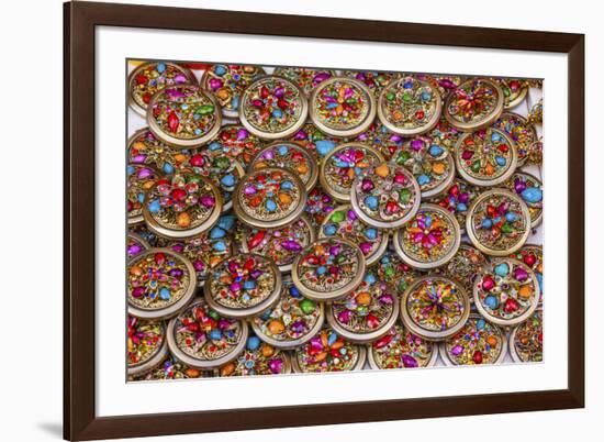 Colorful Souvenir Jewelry, Guanajuato, Mexico-William Perry-Framed Premium Photographic Print