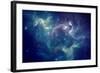 Colorful Space Nebula-pitris-Framed Art Print